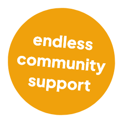 Endless community support sticker